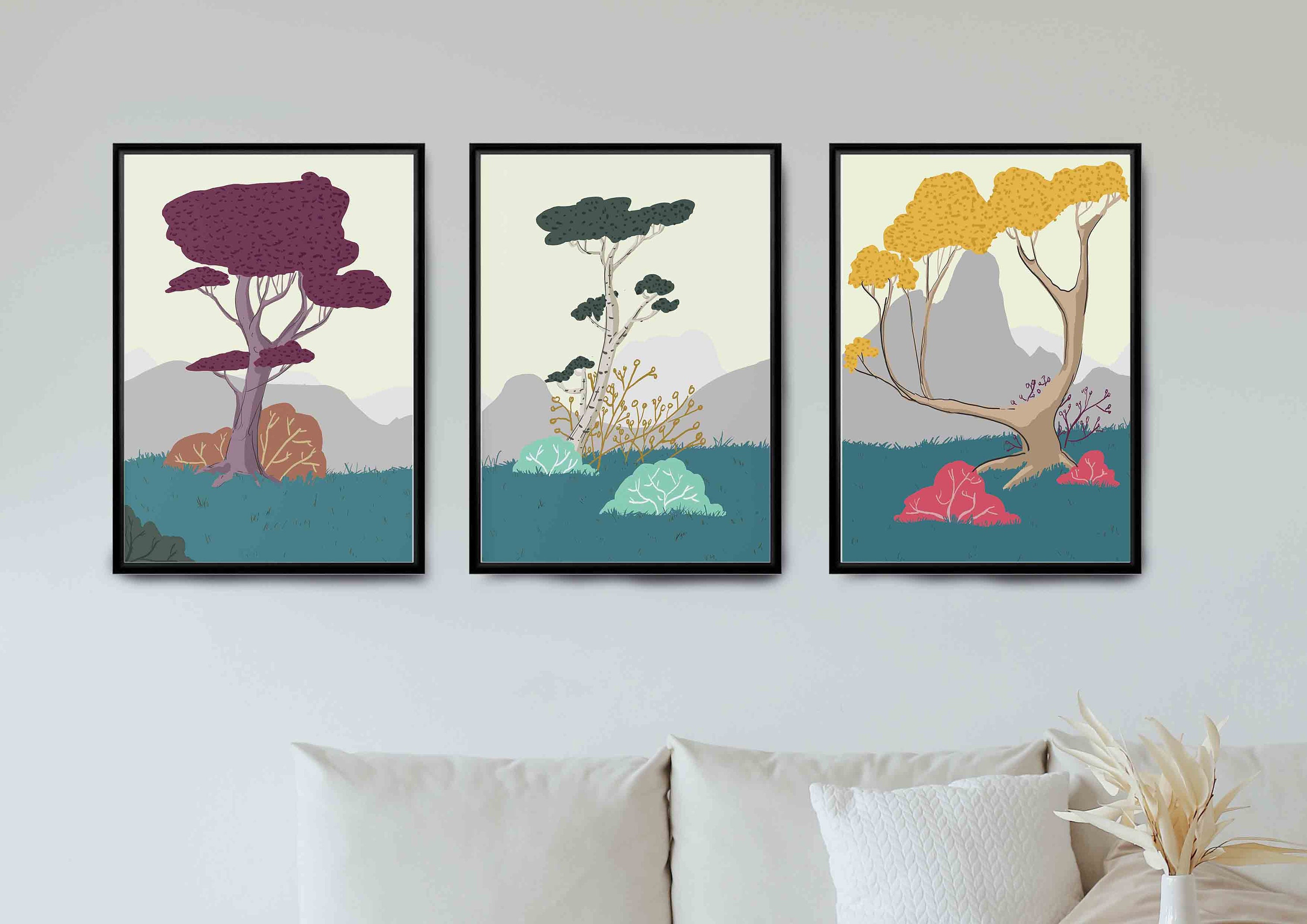Triptyque Multicolores Forest A3