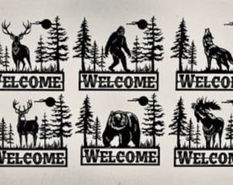Welcome Signs DXF SVG format. For plasma cutting