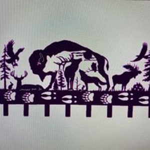 coatrack, 8 hook animal scene  dxf Jpg