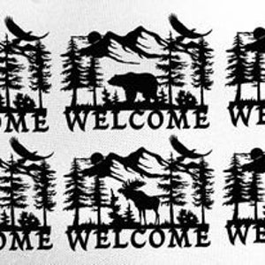 Welcome signs wildlife nature dxf svg plasma