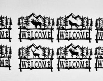 Welcome Stick Frame Signs  DXF for Plasma Animals nature