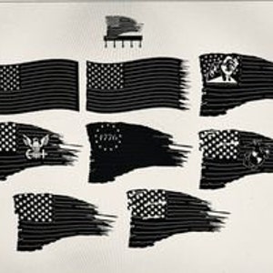 Flag Bundle for plasma CNC  DXF SVG