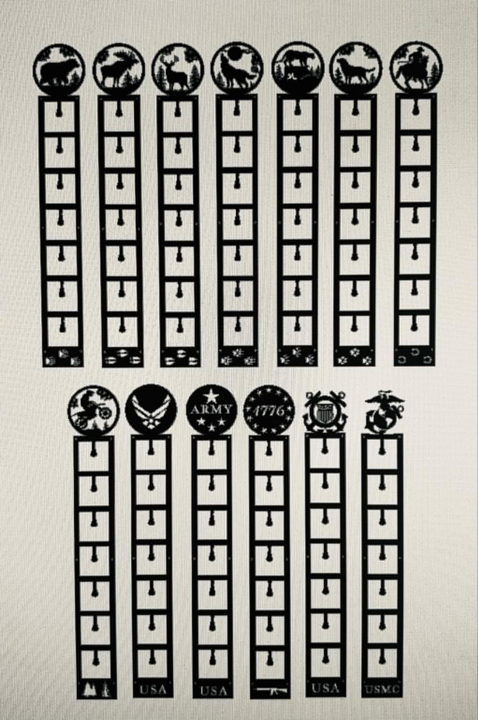 Metal Hat Rack Dxf Hat Racks Vertical Design. 13 Cut Ready Choices DXF SVG - Etsy