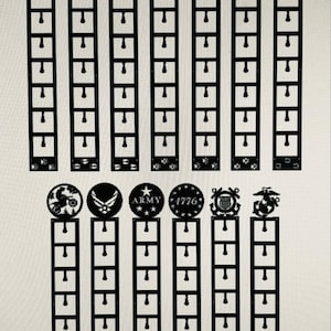 Portacappelli design verticale. 13 scelte pronte per il taglio DXF SVG