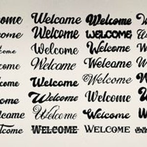32 Welcome Fonts  DXF SVG  Nice to have !!