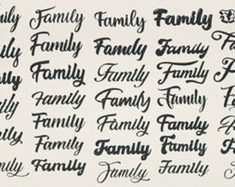 35 Family Script signs. DXF SVG   One piece   very handy