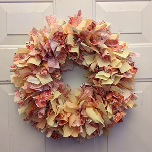 Just Peachy Summer Rag Wreath