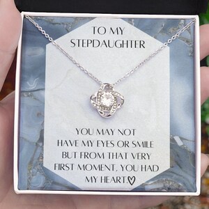 Stepdaughter Necklace | Wedding Gift | Step Daughter Gifts | Heart Necklace | Birthday Gift Ideas | Love Necklace | Long Distance