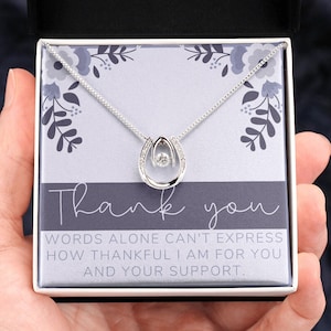 Collana di ringraziamento / Regali di ringraziamento per le donne / Regali di apprezzamento per le donne / Regali di apprezzamento per gli insegnanti / Regalo di Natale