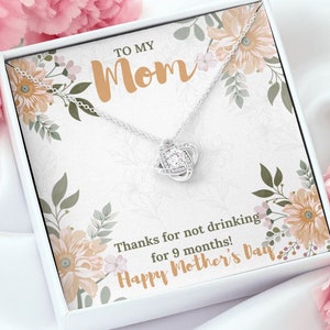 Divertida tarjeta del Día de la Madre / Collar para mamá / Regalo de bebida para mamá / Día de la madre de la hija / del hijo / Regalos del día de la primera madre