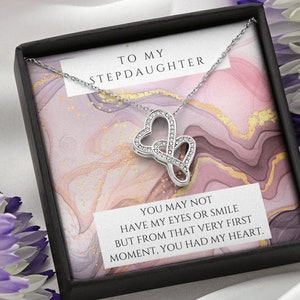 Stepdaughter Necklace | Wedding Gift | Step Daughter Gifts | Heart Necklace | Birthday Gift Ideas | Love Necklace | Long Distance