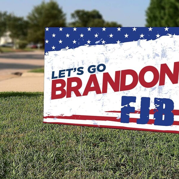 Lets Go Brandon Yard Sign Etsy