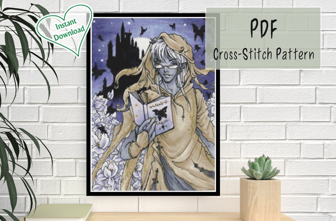 Magnolia - Fantasy Cross Stitch Pattern, Large Full Coverage Cross ...