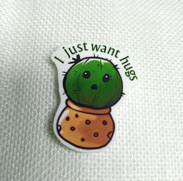 Cute Cactus Magnetic Needle Minder for Cross Stitch, Embroidery