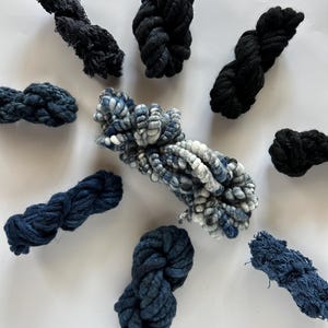 Artisanal Hand-Dyed & Spun Fiber Pack: Bulky Weaving Yarn Bundle for Crafters