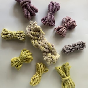 Artisanal Hand-Dyed & Spun Fiber Pack: Bulky Weaving Yarn Bundle for Crafters