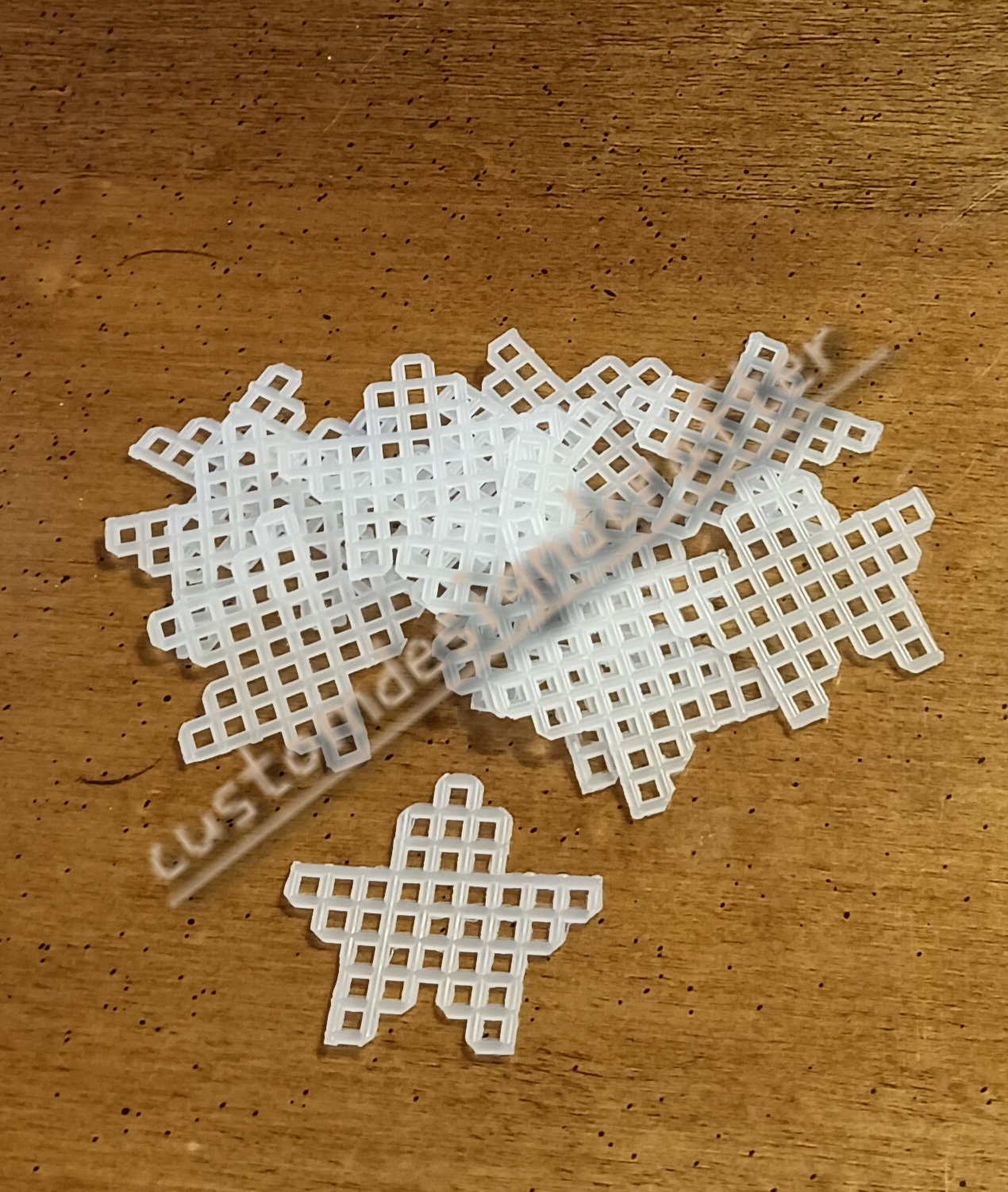 Plastic canvas pre cut mini stars