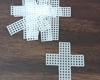 Plastic canvas cross cutouts