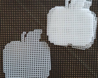 Plastic canvas apple cutouts