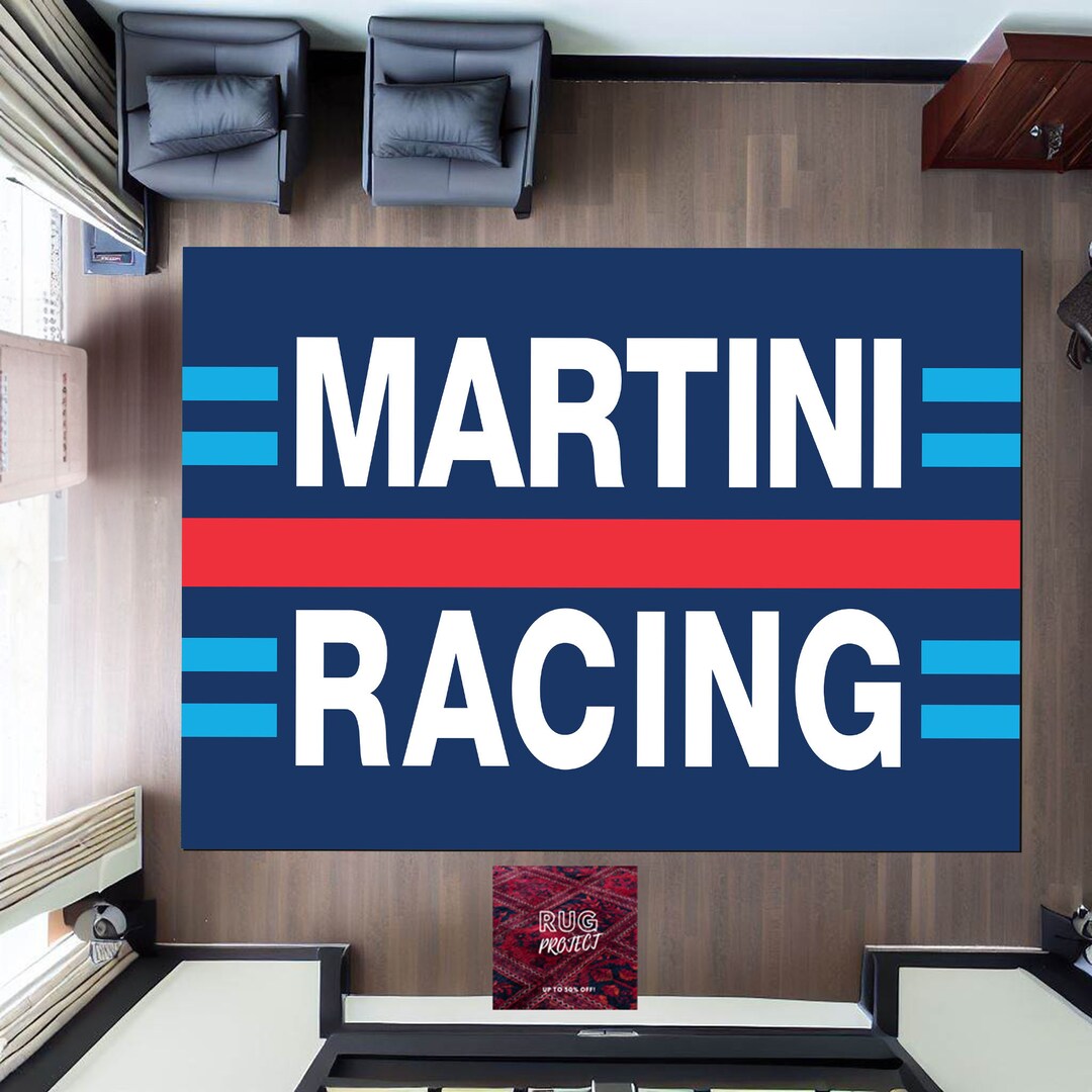 Martini Racing Rug, Modern Rug, Abstract Picture Rugs, Minimalist Rug ...