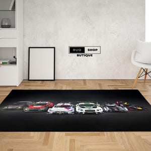 Sim Racing Rug, Modern Rug, Abstract Picture Rugs, Minimalist Rug, for ...