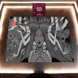 Junji Ito pattern Rug,  Modern Rug, Abstract Picture Rugs, Minimalist Rug, For Living Room, Gift For Home Rug,Indoor Rug,Retro k60