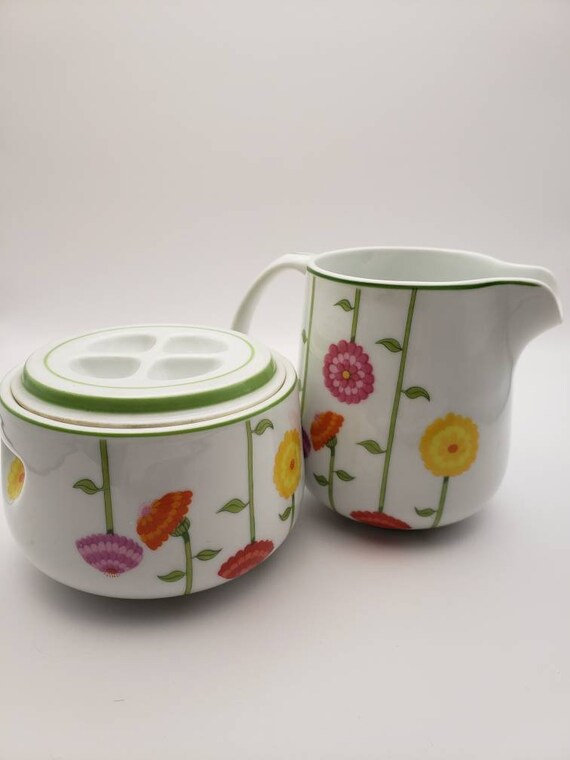 Denby Sugar Bowl and Creamer Set Etsy