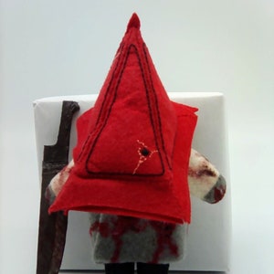 Silent Hill 2 Mini Pyramid Head Doll MADE TO ORDER Handmade Felt Plush with Bonus Charm Bundle