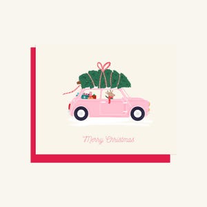 Voiture de Noël/camion de Noël, cartes de Noël, lot de 5, joyeux Noël
