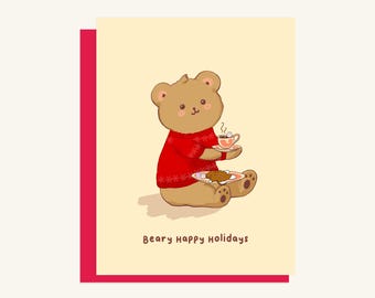 Beary Happy Holidays - Set of 5 / Single