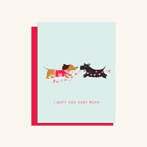 Je vous en veux beaucoup - Teckel et terrier écossais - Saint-Valentin