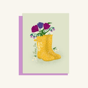 Bottines Wellington pour la Fête des Mères - Carte de voeux
