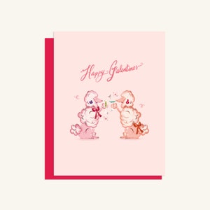 Caniche Galentines - Carte de voeux