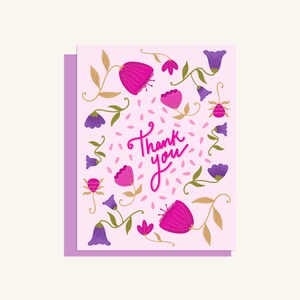 Merci Ladybell Florals Carte de vœux