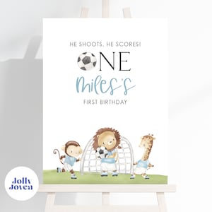Soccer/Football First Birthday Welcome Sign 18x24"