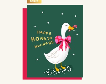 Happy Honkin Holidays Card, Set of 5/Single cards