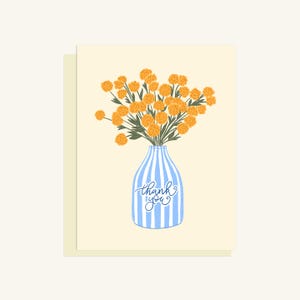 Merci - Carte de voeux avec fleurs printanières
