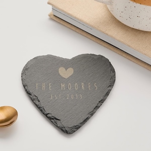 Slate Coaster, Personalised, Tea Coffee Gin Beer Wine Whisky Laser Engraved Gift, Wedding, Birthday, Anniversary, Christmas house warming
