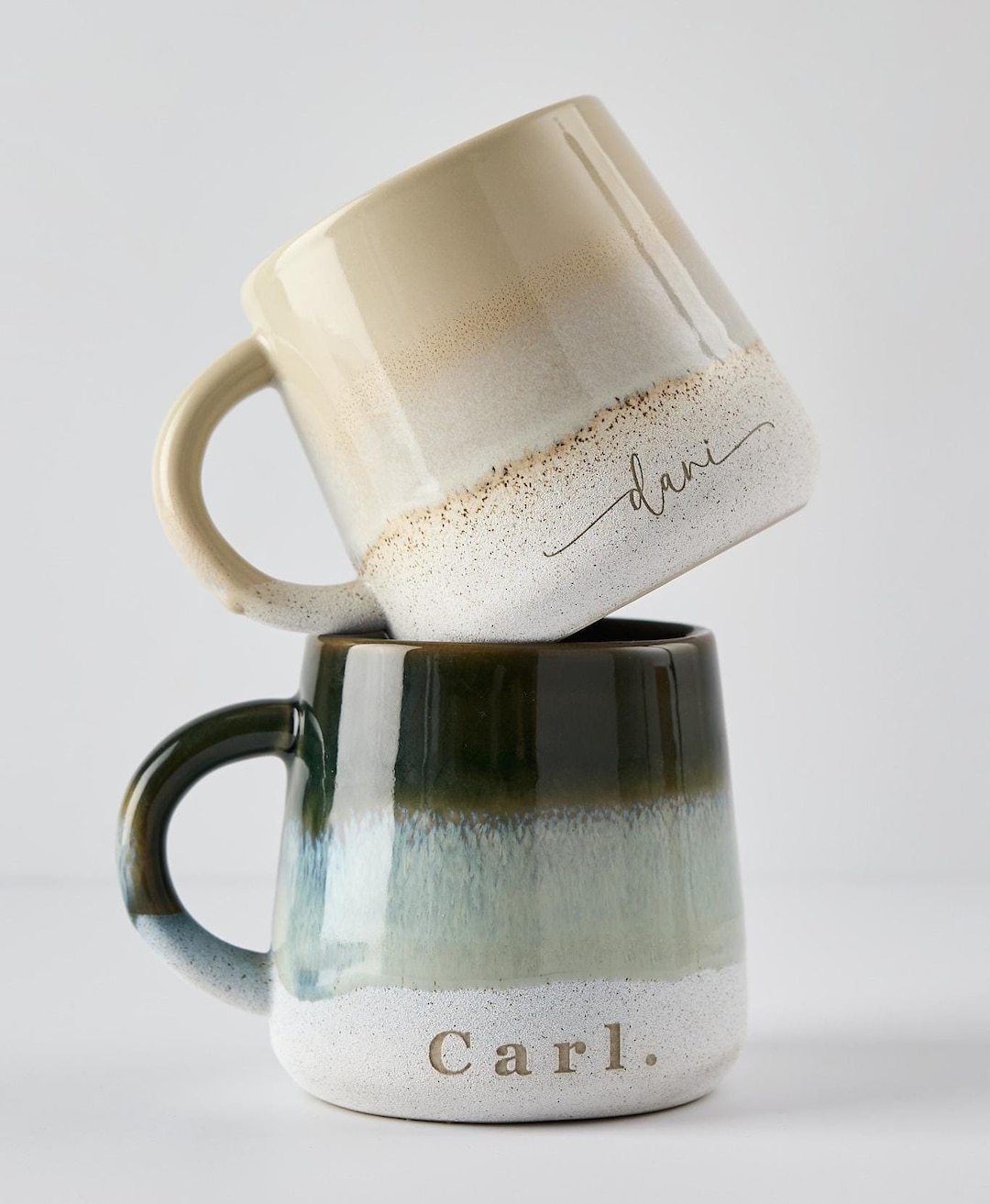 Personalized Glazed Ceramic Mug: Laser Engraved Stoneware, 360ml