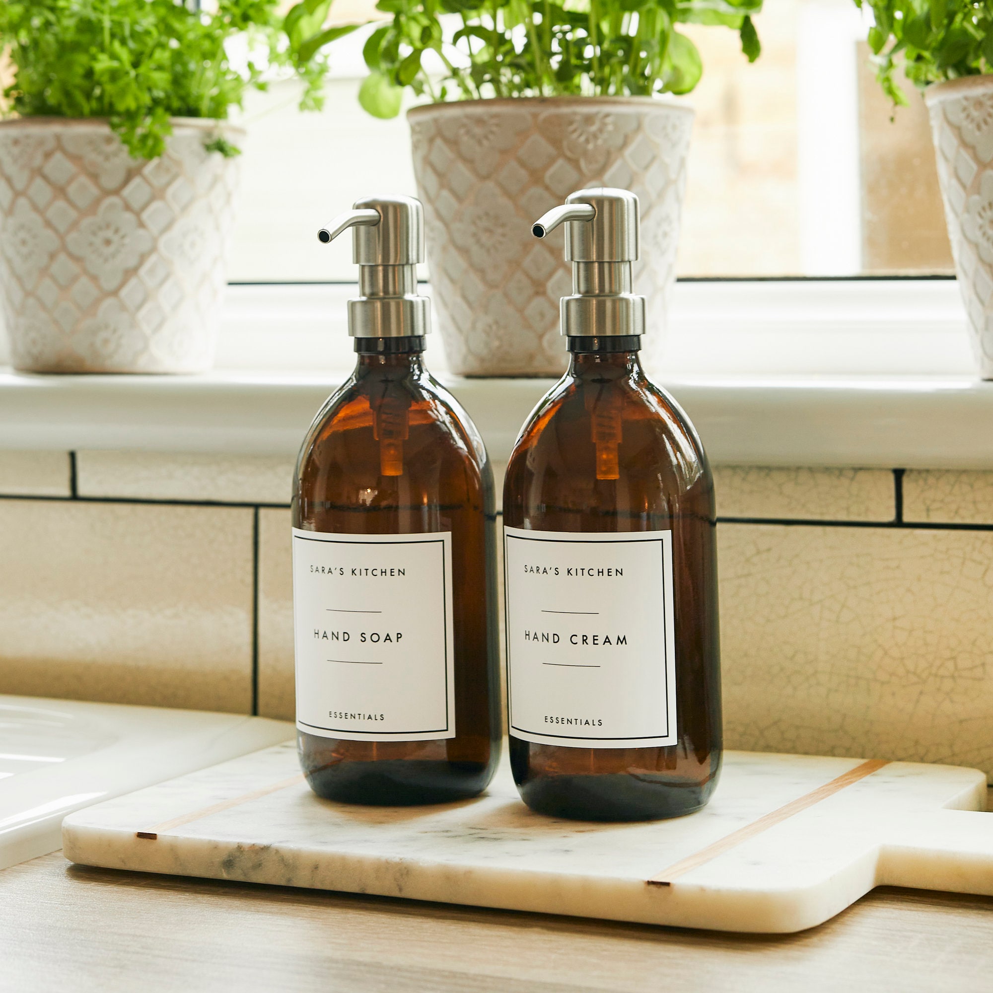 Reusable Amber Glass Bottle 500ml / Dispenser & Label / Hand Etsy UK