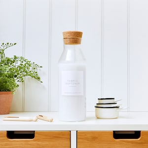 Laundry utility bottle with cork stopper / fabric softener / scent boosters / washing liquid /