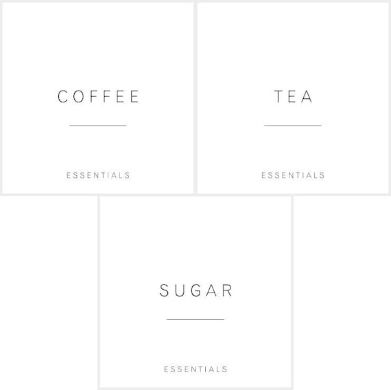 Pantry Organization Decal Sticker Set - 2 Inch Round Labels For Flour, Sugar, Tea Jars & Canisters