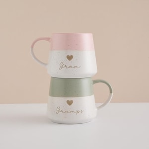Personalised Engraved Speckled Mug with Heart | Custom Name Mug | Speckle Coffee Cup | Personalised Gift for Her | Minimalist Mug Gift