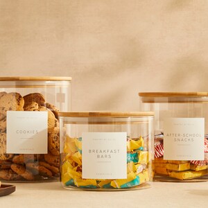 Bamboo Lid Glass Jar: Personalized Pantry Food Storage image 7