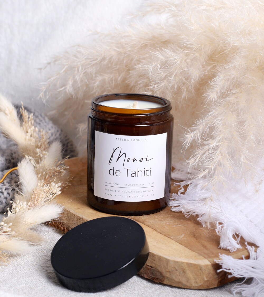 Monoï - Bougie Artisanale Parfumée en Cire de Soja