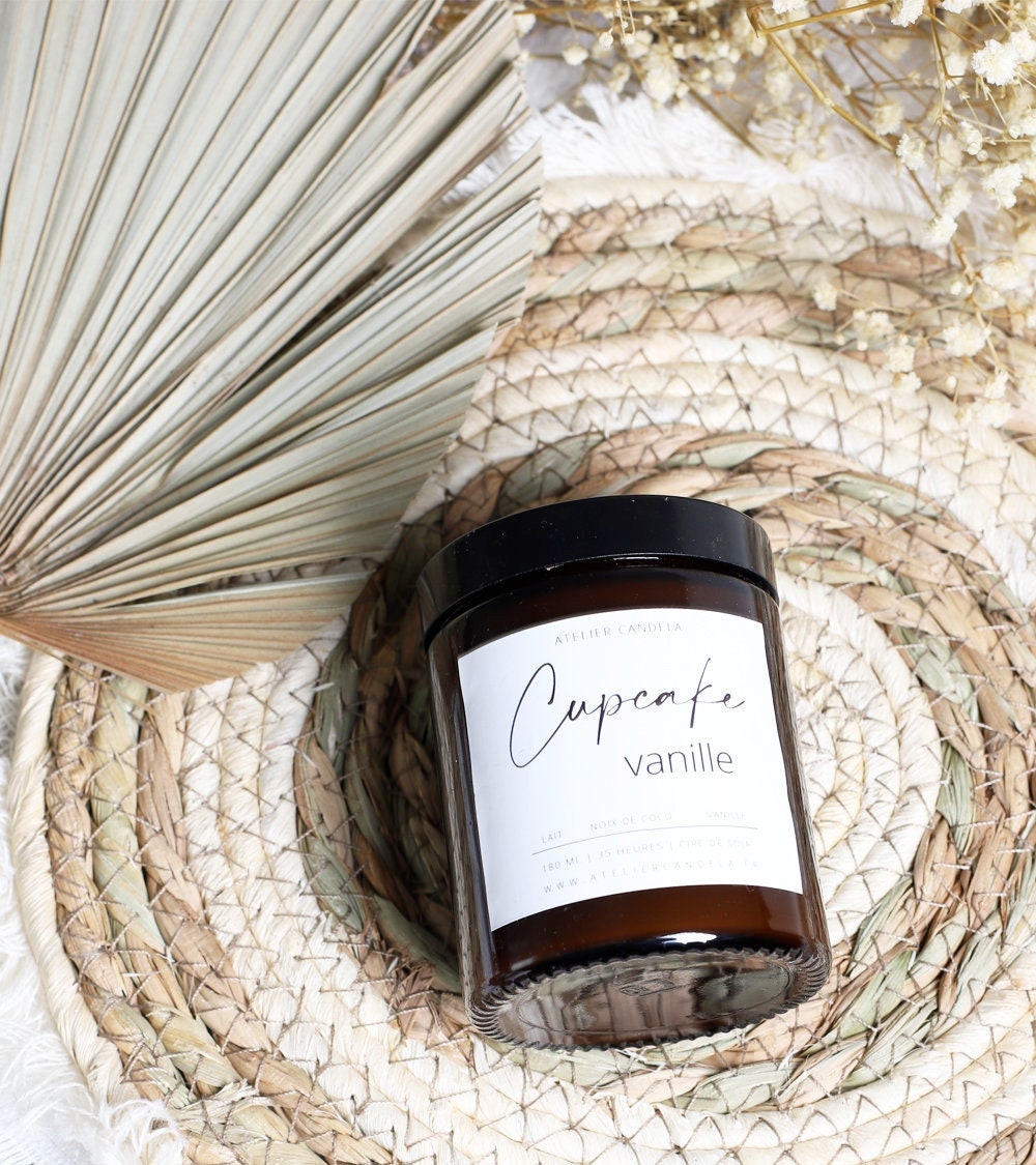 Cupcake Vanille - Bougie Artisanale Parfumée en Cire de Soja