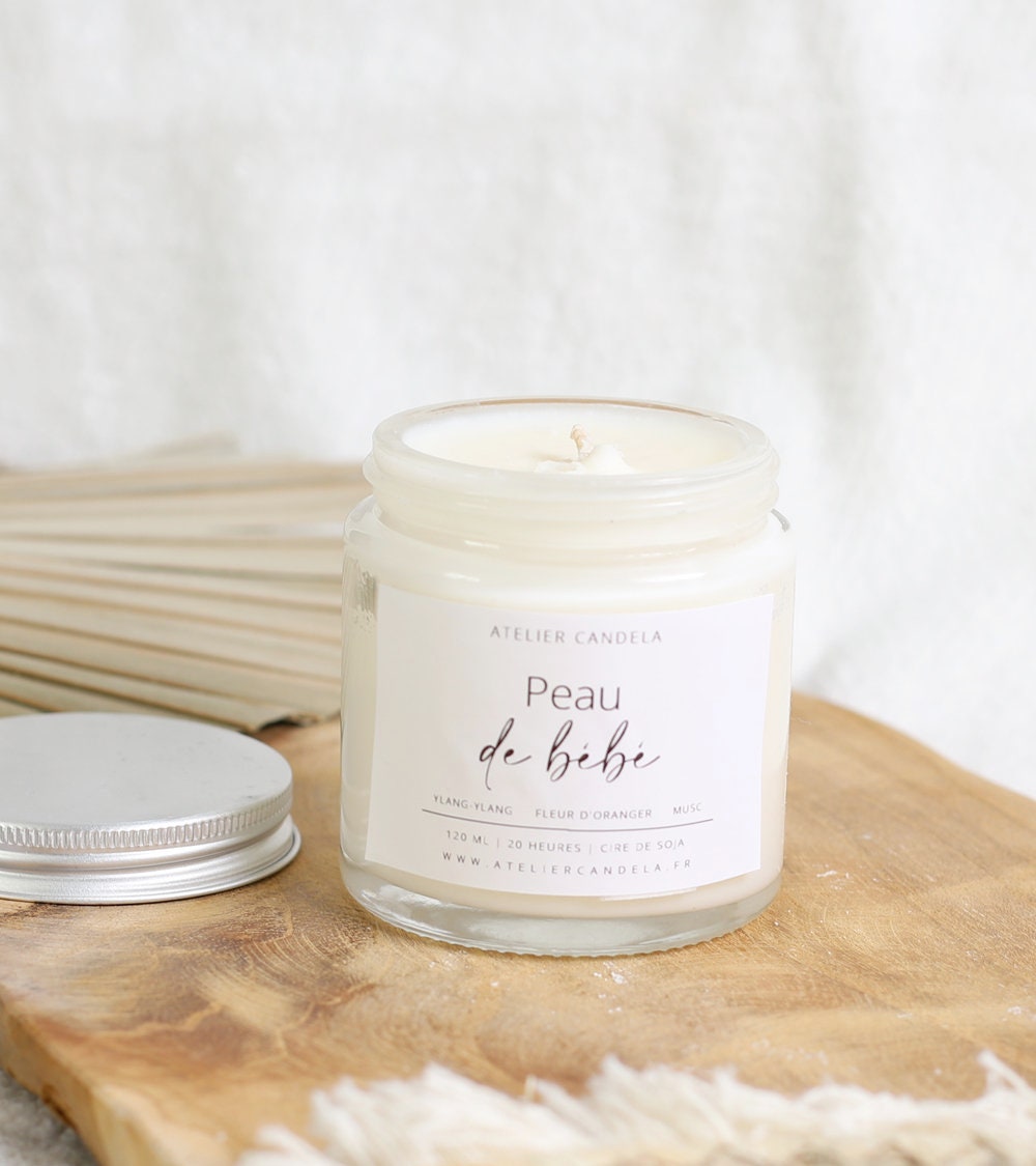 Peau de Bébé - Bougie Artisanale Parfumée en Cire Soja