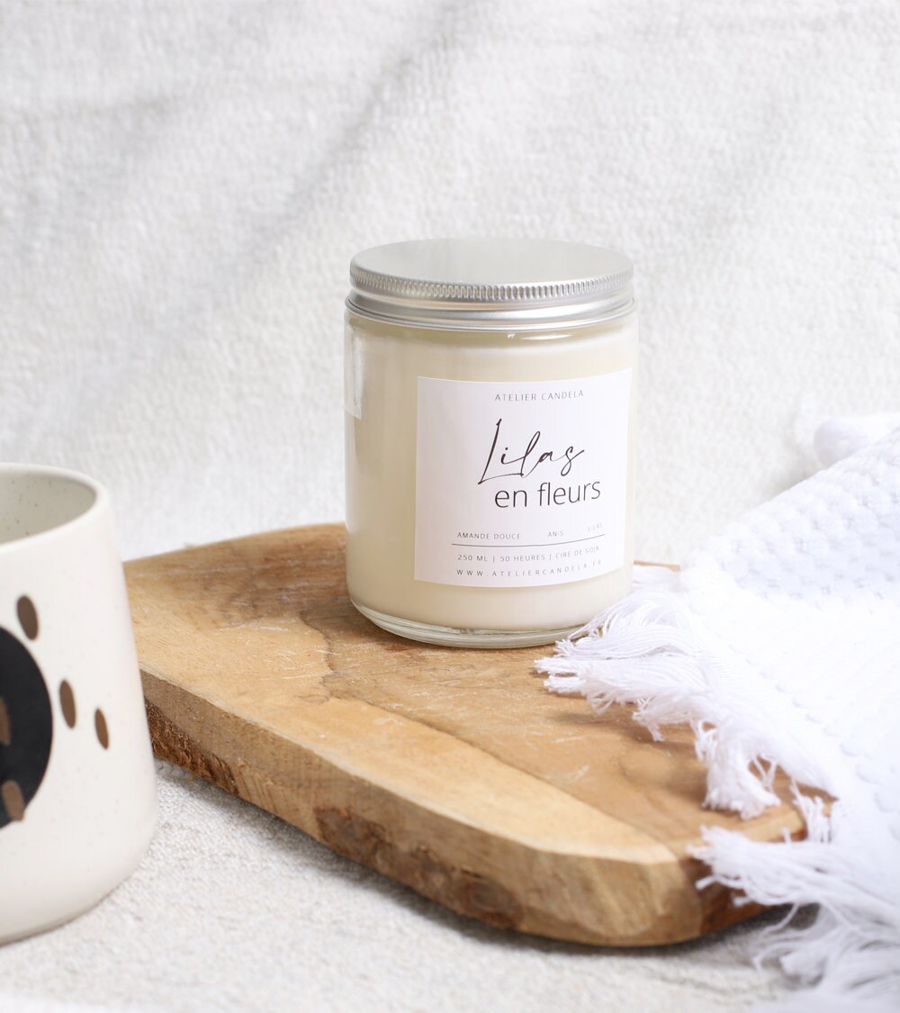 Lilas en Fleurs - Bougie Artisanale Parfumée Cire de Soja