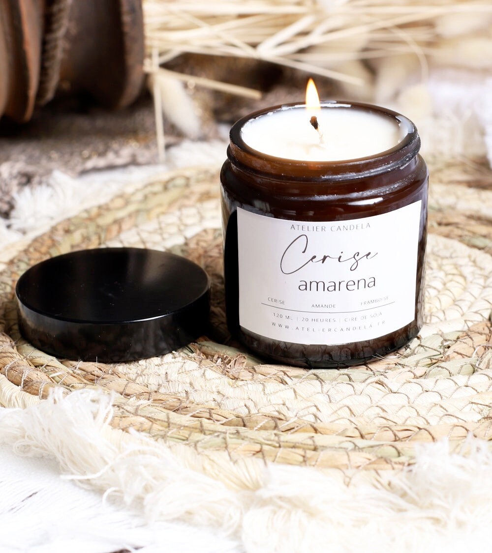 Cerise Amarena - Bougie Artisanale Parfumée en Cire de Soja