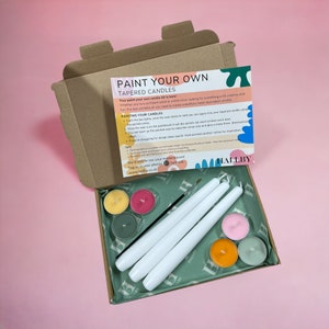 Paint your own candle kit, Make your own candles kit, DIY candles, Decorate your own candle, Candle painting box